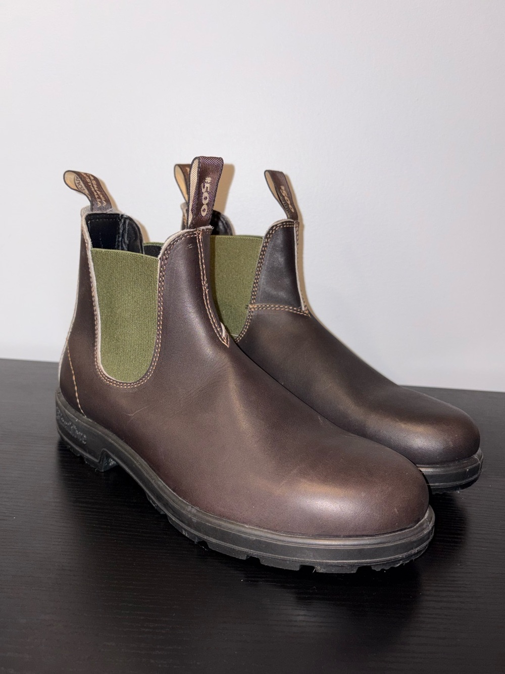 Blundstone 519 Original Chelsea Boots – Stout Brown / Olive Green